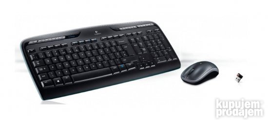 Bežična Tastatura i Miš MK330 (Crna) Nemacka- Logitech