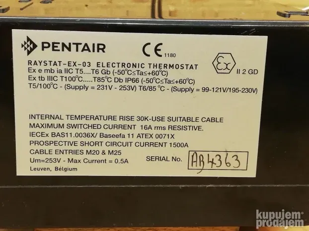 Termostat elektronski RAYSTAT EX-03