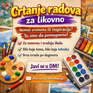 Crtanje radova za LIKOVNO