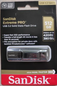 SanDisk Extreme PRO USB 3.2 512Gb 420MB/S