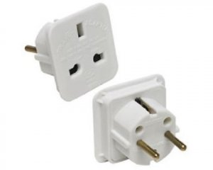 Adapter E-Green Euro utikač - UK utičnica bela