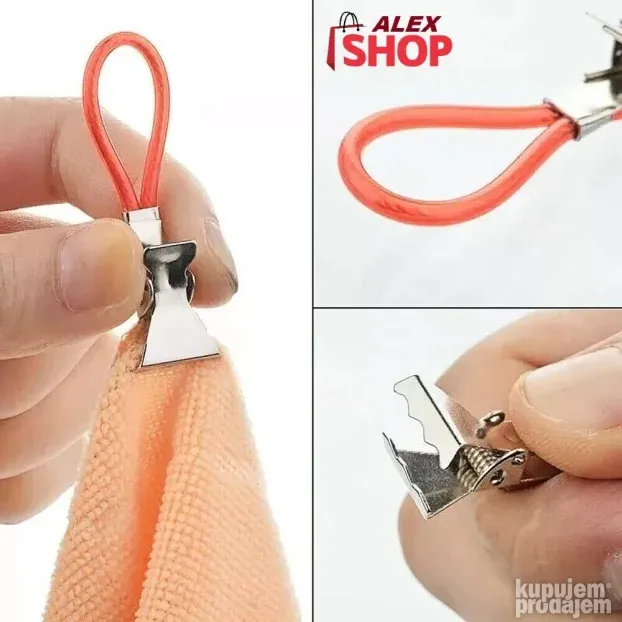 Štipaljke sa omčom za peškire i kuhinjske krpe set 6komada