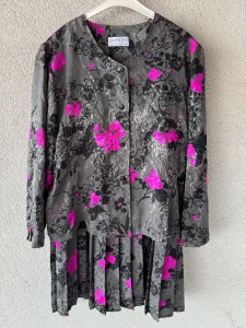 GIVENCHY EN PLUS vintage komplet suknja bluza i marama 42