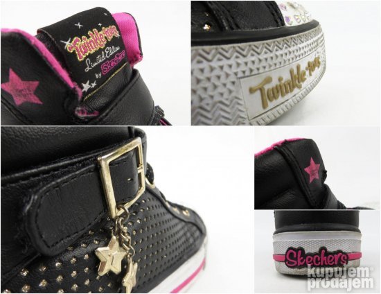 Skechers duboke patike KOŽA twinkle toes sijaju s192