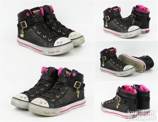 Skechers duboke patike KOŽA twinkle toes sijaju s192