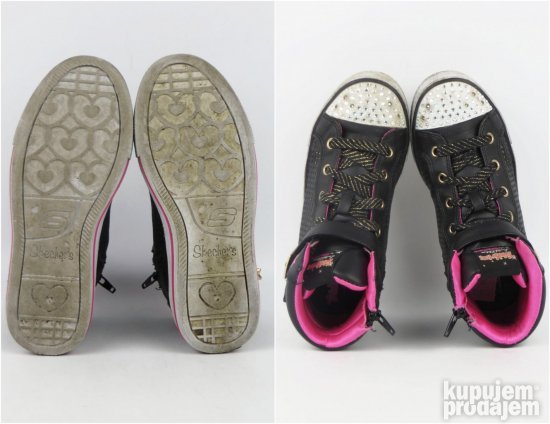 Skechers duboke patike KOŽA twinkle toes sijaju s192