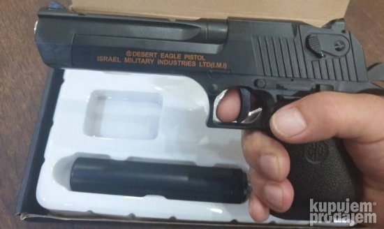 Airsoft pistolj C20+ sa prigusivacem Desert Eagle