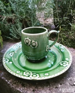 Zeleni keramički set