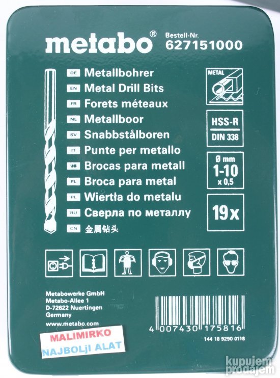 Burgije za metal Original burgije Metabo burgije za metal