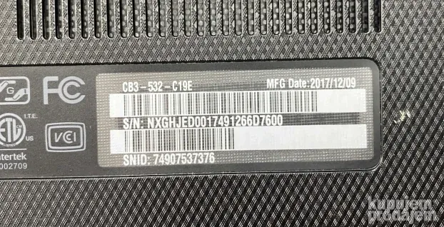 Acer Chromebook CB3-532 donji deo kucista