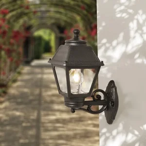 Zidna lampa fenjer FUMAG Bisso/Mary E27 Crna - Made in Italy