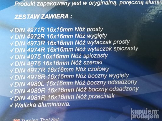 Set nozeva za strug 16x16 mm  11 kom