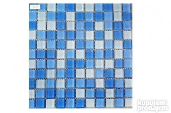 Mozaik za bazene Kristalni na mrežici AQUA MARIN SLO082 Nero