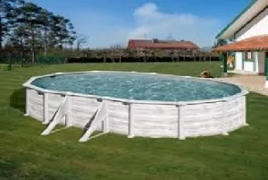 GRE montažni nadzemni/ukopni bazen NORDIC SET 6,1x3,75x1,2m