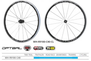 Prednji i zadnji tocak Shimano WH-R9100-C40-CL 28"