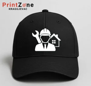 Kacket sa logom vase firme / Stampa na kacketima / Crni