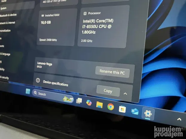 LENOVO YOGA 520/14inc/i7-8.gen/16GB/256 SSD+500 HDD /TOUCH