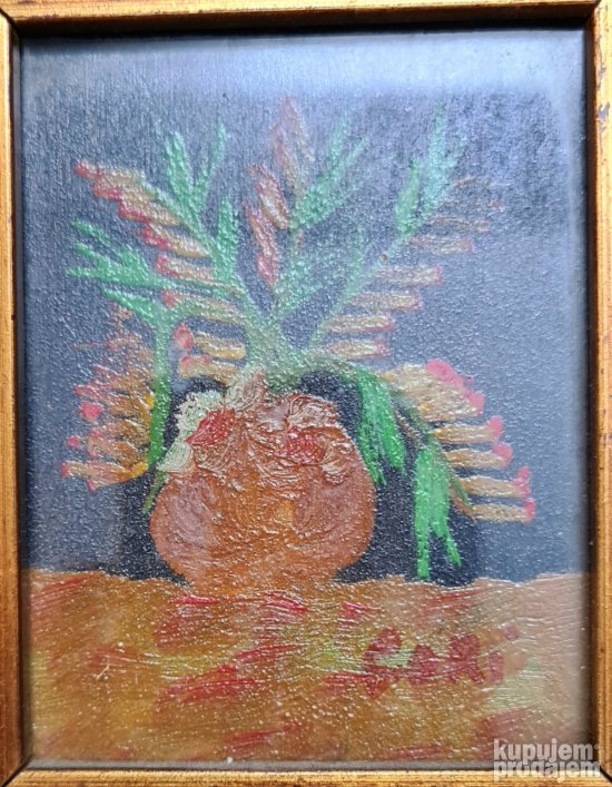 Stara mala Italijanska slika origina ulje - Dve u kompletu