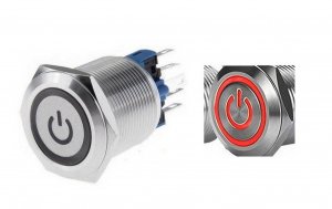 Anti-vandal taster - 220V - Crveni - 16mm - NO+NC 3A