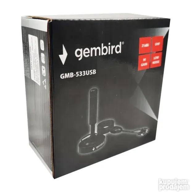 Sobna TV antena sa pojačivačem i kablom Gembird GMB-533USB