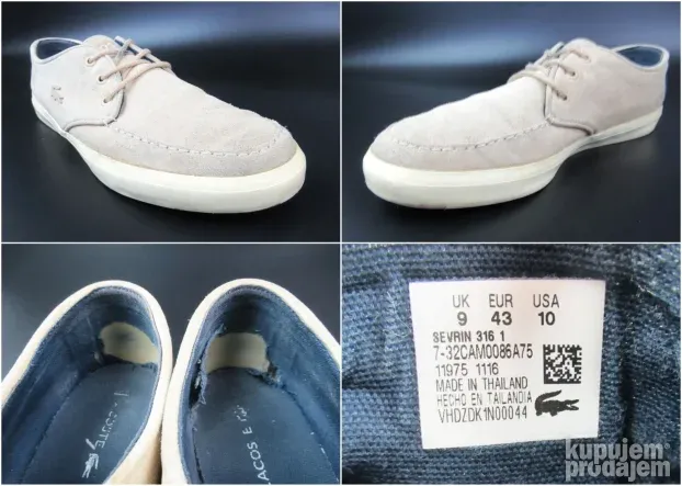 Lacoste Sevrin patike brodarice KOŽA P5241