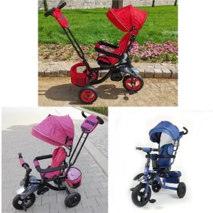 Roze plavi ili crveni  tricikl rotirajuće sedište 419