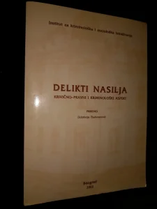 Delikti nasilja krivicno-pravni i kriminoloski aspekti