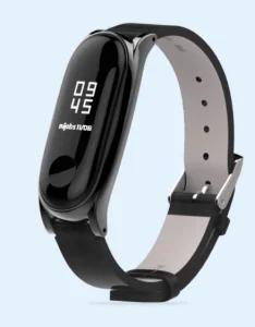 Xiaomi mi band 3/4 kozna crna narukvica