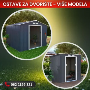 Baštenska OSTAVA, kućica, montažna kuća, lim, čelik, garaža