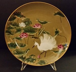 JAPAN, 1979' Unikatni kolek. tanjir rucno oslikan, Prelep