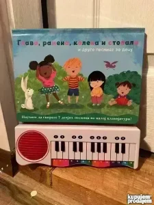 NOVA sintisajzer KNJIGA sa 7 decijih pesmica Mala Klavijatur