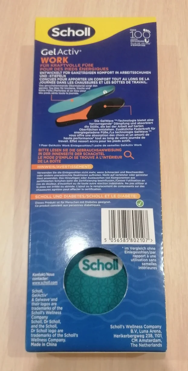 Scholl Gel Aktiv Work ulošci za radnu obuću vel.S