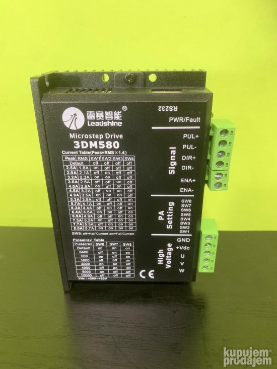 CO2 CNC laser MBL mikrostep drajver 3DM580 leadshine