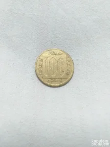 Kovanica 100 dinara iz 1988 godine SFR Jugoslavija