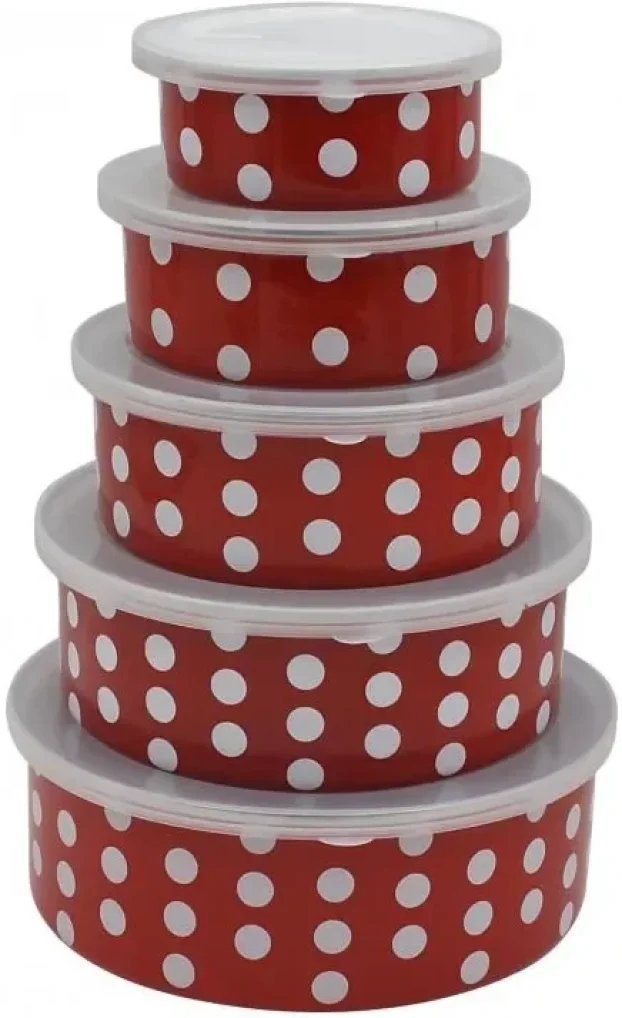 Set emajliranih posuda sa poklopcima KO-5SB NOVO