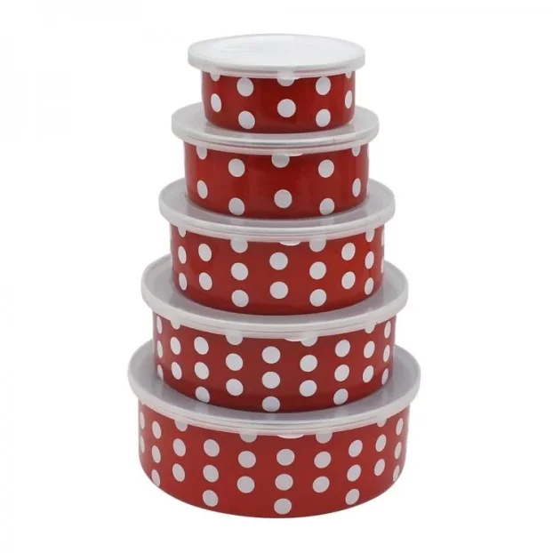 Set emajliranih posuda sa poklopcima KO-5SB NOVO