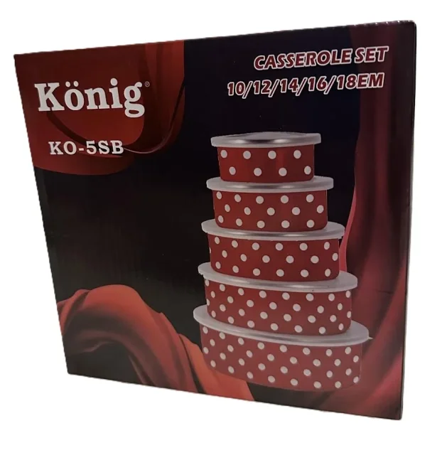 Set emajliranih posuda sa poklopcima KO-5SB NOVO