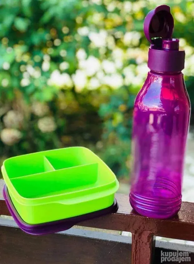 TUPPERWARE flasica i kutija za uzinu sa pregradama KupujemProdajem