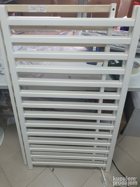 Drveni Krevetac za Decu 60x120cm Beli - Roba