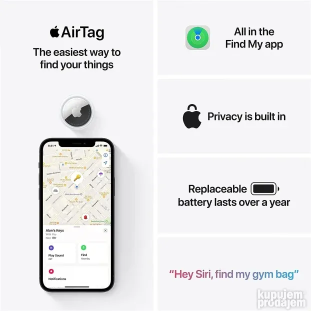 Apple AirTag Dostupan na Stanju NOVO