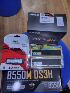 Ryzen 5 5600+Gigabyte B550M DS3H+16gb ddr4 3200+512gb m.2