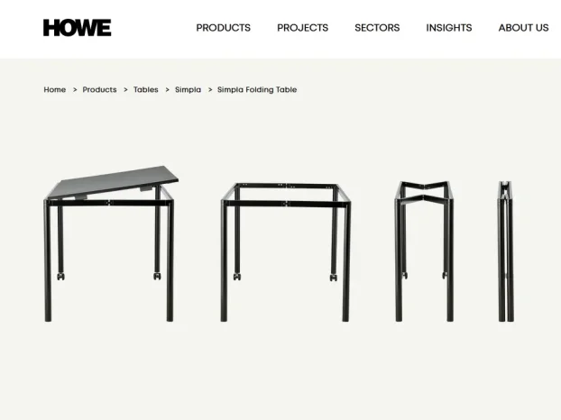 Dva rasklopiva stola HOWE London (1935)