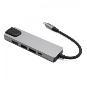 Hub Type c na HDMI Type C 2xUSB3.0 LAN (5u1)