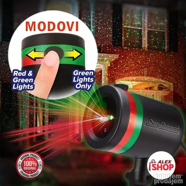 Novogodišnji laser sa savršeno ukrašavanje kuća