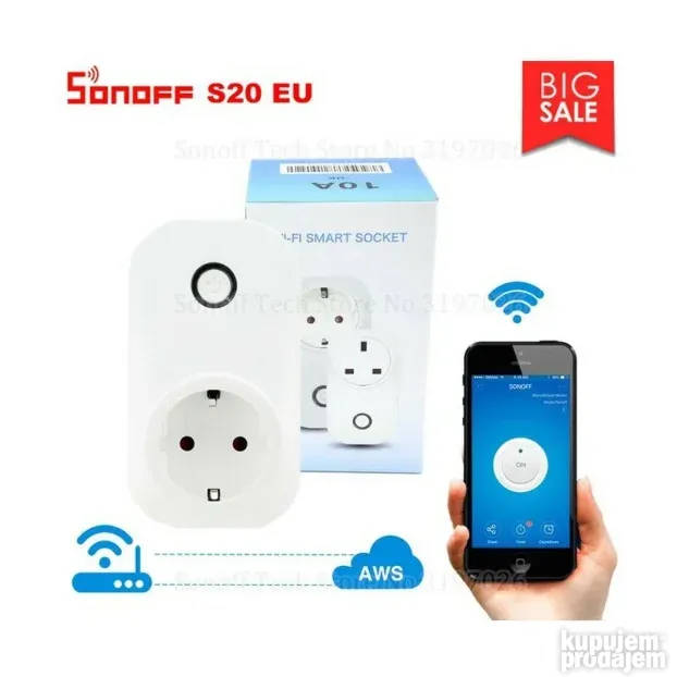 WiFi Smart Socket Pametna utičnica SONOFF S20 - 10A