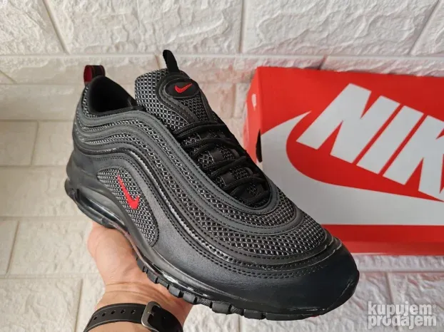Sepatu Nike Air Max 97 Red Black Grey Nike Air Max 97 Bred Black