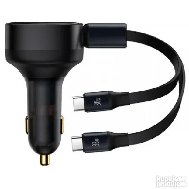 Baseus Enjoyment Car Charger + Usb-C Cable 33W Black