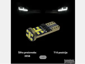 LED sijalica T10 W5W 21 LED canbus karbon 12-24V (3958)