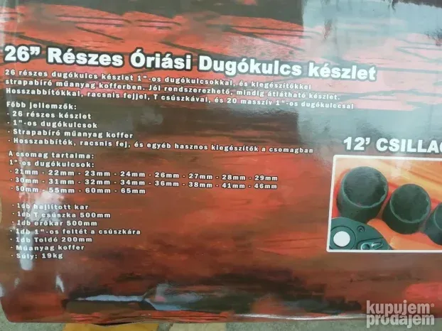 HB-6887 Velike Kovane Gedore KRAFTECH 26 kom 12-ugaone