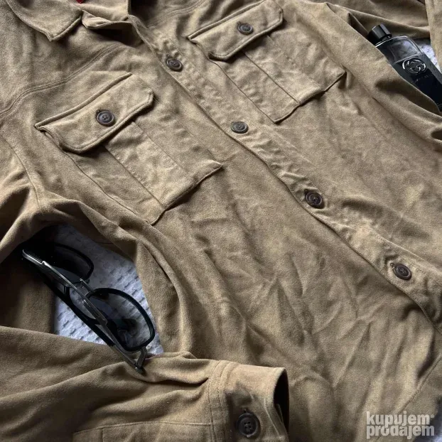 Rez HUGO BOSS ORIGINAL muska braon jakna M KAO NOVA